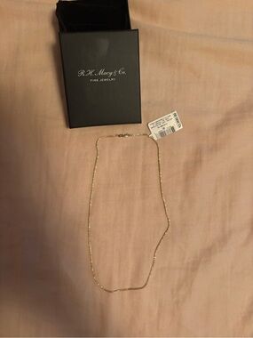 14k Solid Gold Faceted Chain Necklace